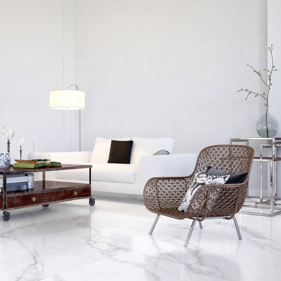 Diamante Calacatta 60x60 Lucido - Pavimento Effetto Marmo